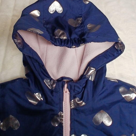 Carter’s Fleece-Lined Heart Rain Jacket – 3T - Picture 6 of 7